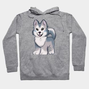 Cute Siberian Husky Drawing Hoodie